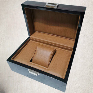 Custom Wooden Watch <b>Box</b> With Pu Leather Lining 195x135x95mm Rectangle For <b>Gift</b> Packaging - Product Image 1