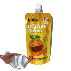 사용자 정의 로고 인쇄 250ml 500ml 수직 가방 주둥이 플라스틱 주스 액체 가방 - Product Image 3