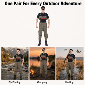 Waders da <span class=keywords><strong>Pesca</strong></span> a Mosca Impermeabili e Traspiranti con Stivali Integrati - Resistenti Waders a Petto Intero - Product Image 5