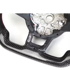 Volant sport en cuir et fibre de carbone pour VW Golf MK4-MK8 <span class=keywords><strong>Caddy</strong></span> Jetta Scirocco Polo Vento Arteon avec lumières LED - Product Image 5