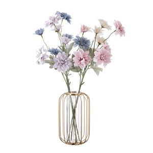 Fleurs artificielles CallaFloral, branche unique, en tissu tressé, décoration intérieure, blanc, rose, orange, bleu - Product Image 5