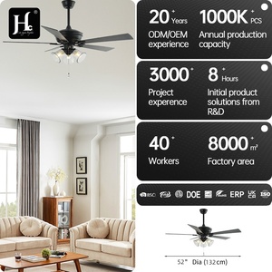 Diseñador de decoración de hogares de estilo europeo, ventilador de techo moderno de 110V 220V con luces - Product Image 4
