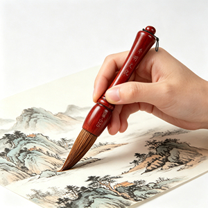 Artsecret 1 <span class=keywords><strong>pinceau</strong></span> d'écriture <span class=keywords><strong>de</strong></span> calligraphie traditionnelle pour caractères plus grands, <span class=keywords><strong>pinceau</strong></span> artistique à manche court en bois BW-525 - Product Image 3