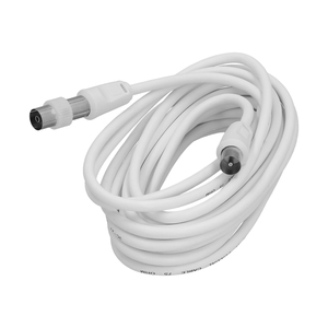 Cavo di prolunga per TV/video. 5 metri, spina da 9,5 mm. Con adattatore maschio/femmina - Product Image 1