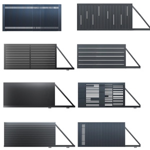 Puerta Corredera Eléctrica de Aluminio Estilo Moderno para Villa, Puerta Corredera Automática, Puertas Principales, Puerta Corredera Suspendida, Patio Exterior - Product Image 5