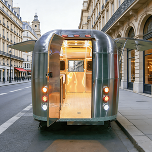 Chariot et remorque alimentaires mobiles entièrement équipés pour l'extérieur avec stations à hot-dogs, bonbons et frites - Acier inoxydable, remorquable, longue durée de vie - Product Image 3