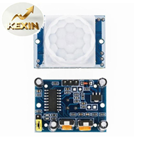Modul Sensor Gerak Inframerah Tubuh Manusia HC-SR501, Sensor Piroelektrik, Probe Impor, Tersedia dalam Papan Merah dan Biru