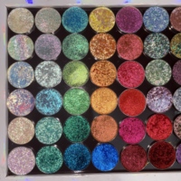 Fard à paupières monochromatique pressé caméléon, à pigments intenses, à changement de couleur, longue tenue, effet métallique multichrome