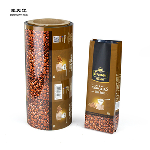 Rollo de película de plástico de grado alimenticio para café, bolsas de piruletas para aperitivos, rollo de película de embalaje laminado de plástico flexible impreso personalizado - Product Image 1