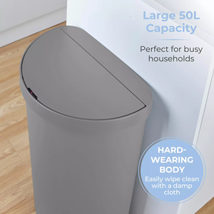 <strong>50L</strong> New Automatic Wholesale Kitchen Semi Round Sensor Trash <strong>Bin</strong> Plastic <strong>Rubbish</strong> <strong>Bins</strong> - Product Image 6