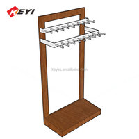 Vente en gros de présentoir de roue de support de ceinture en cuir au détail personnalisé présentoir en métal présentoir de ceinture de plancher en fil de fer