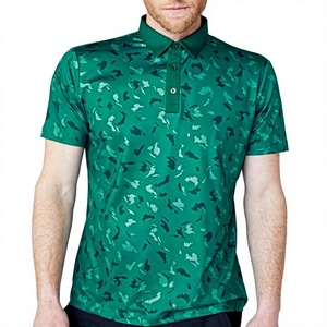 Polo de Manga Corta con Estampado de Camuflaje Verde para Hombre, de Secado Rápido, Estilo Casual, Tejido de Punto - Product Image 3