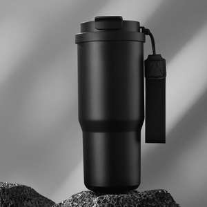 Nouvelle tasse à café isolée en acier inoxydable 304 de 25 oz | Isolation thermique de 12 à 24 heures | Lanière portable 3-Drinking Ways | - Product Image 1