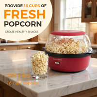 Machine à Popcorn 800W de style tasse avec poignée anti-brûlure et compartiment de rangement pour armoire