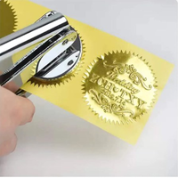 Autocollants en feuille d'or gaufrée en gros, sceaux de certificat découpés avec impression de logo personnalisé