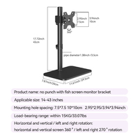 Soporte de Escritorio Resistente para Monitores de 14-43 Pulgadas, VESA 75x75 100x100, 15KG, Precio Directo de Fábrica, Suministro al por Mayor