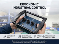 Télécommande radio industrielle sans fil pour grue, joystick d'embrayage, commande personnalisée pour machines hydrauliques, arrêt d'urgence, IP68, 500m