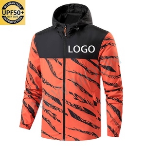 Custom UPF50+ Men's Windbreaker Causal Lightweight Windproof <b>Jacket</b> Drawstring <b>Zipper</b> Rainproof Camouflage Windbreaker <b>Jacket</b> - Product Image 2