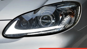 อะไหล่รถยนต์ YLD อุปกรณ์ตกแต่งรถยนต์ ไฟหน้า LED สำหรับ <span class=keywords><strong>Toyota</strong></span> Corolla 2003-2008 E120/E130 สีดำ โปรเจคเตอร์แบบวงแหวนคู่ ไฟหน้า LED - Product Image 5