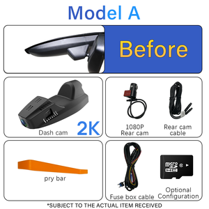 Cámara para Coche ACARCAM 4K con Doble Lente, Sensor G, Visión Nocturna y Monitor de Estacionamiento para Ford Kuga 2013-2017 <span class=keywords><strong>Escape</strong></span> 2013-2019 - Product Image 3