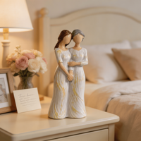 Statuette en résine Mère et Fille pour la décoration de table de chambre, cadeau commémoratif pour la Fête des Mères