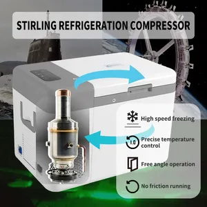 Kompresor Suhu Sangat Rendah Stirling Cooler Freezer Portabel-45C Kulkas Rumah Kecil