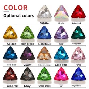 Adornos de Cristal Triangulares 3D con Forma de Garra, Cosidos a Mano, para Vestidos de Novia, Cuellos de Ropa, Accesorios para Costura y Manualidades - Product Image 2