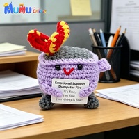Poupée Amigurumi miniature en crochet faite à la main, finition personnalisée OEM, thème Dumpster Fire, pour cadeaux d'entreprise et petites entreprises