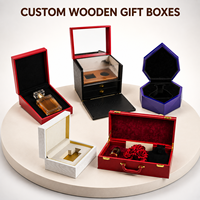 Boîte cadeau en bois massif naturel, finition haute brillance, faite à la main, personnalisable, pour parfum, conteneur en bois imprimé sur mesure, luxe