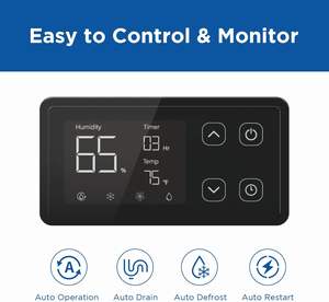 Deshumidificador Comercial Moiswell de 305 Pintas |   Deshumidificador de Grado Industrial con Manguera de Drenaje para Espacios Grandes y Daños <span class=keywords><strong>por</strong></span> Agua - Product Image 6