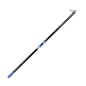 Canne à pêche longue portée en fibre de carbone 5,4 m, action extra rapide, pour lancer à distance en eau salée, bleu noir, guides SIC - Product Image 2