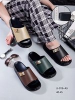 Chaussures décontractées de luxe pour hommes, été, plateforme épaisse, dessus en PU, boucle décorative, respirantes, antidérapantes, semelle souple, intérieur/extérieur