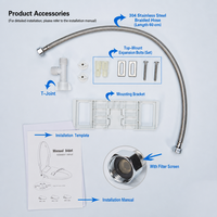Siège de toilette bidet non électrique avec pression d'eau réglable, lavage arrière et hygiène féminine, compatible PP, O, V, D pour salle de bain
