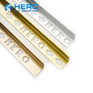 Profils de finition <span class=keywords><strong>d</strong></span>'angle en L en aluminium HERO pour carreaux de céramique, échantillon gratuit, OEM, livraison au Canada - Product Image 1