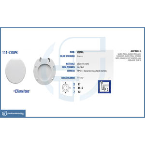 Asiento de Inodoro con Bidé Electrónico Globo Vaso Prima, Moderno, en Forma de V, Alargado y Cuadrado, de Plástico PP para Baño - Product Image 3