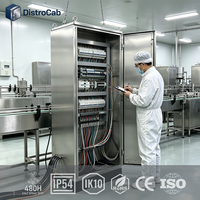 Armoire extérieure en acier inoxydable résistante aux chocs L CE IP54 IK10, boîtier personnalisé pour machine CNC, usine DistroCab PS-DS