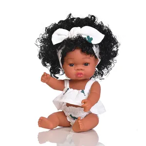 Muñecas Africanas Nuevas, Lindas Muñecas Negras de Silicona y Vinilo Suave, Juguete para Niños, Muñeca Reborn de 14 Pulgadas/35 cm para Niña, Gran Venta - Product Image 1