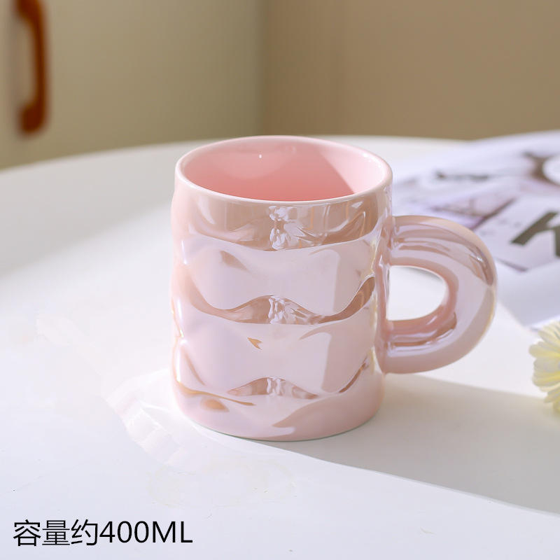 Emballage simple en tasse unique rose nacré