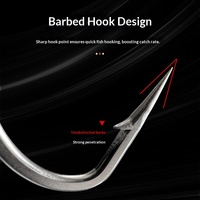 Hameçons robustes en acier inoxydable avec ardillons pour la pêche en mer et à la ligne Hikeon HKA0447 Kit d'accessoires de pêche 2026