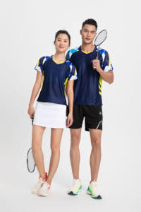 เสื้อแบดมินตันแบบใหม่ แห้งเร็ว เสื้อฟิตเนสสำหรับผู้ชาย ผู้หญิง ชุดทีมเทนนิส ชุดสโมสร ขายส่ง คุณภาพสูง ราคาถูก - Product Image 3