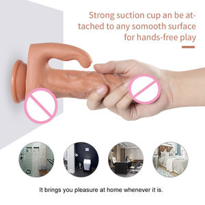 3 in 1 leccando vibratore realistico del Dildo del pene per le donne grande che spinge il Dildo del pene che vibra con telecomando - Product Image 6