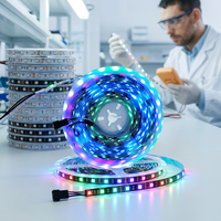 SXZM Bande LED RGB adressable 12V WS2811 5M 300 LED 5050 Couleurs Magiques Numériques Programmables Étanche 16703 IC Tiras LED