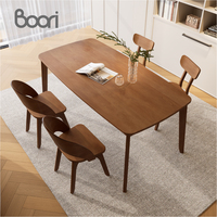 Ensemble table et chaises de salle à manger Boori en bois massif de hêtre européen moderne pour la maison et les événements