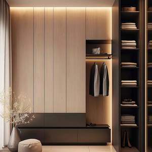 Luxury High Quality Modern Home Office Furniture Durable Wardrobe Cloakroom Easy Assembly <b>Dressing</b> <b>Table</b> Space-Saving Design - Product Image 1