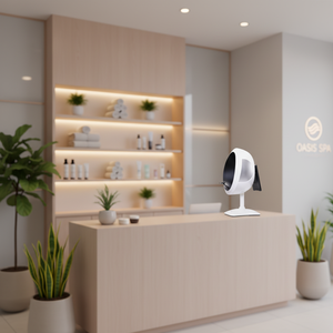 Espejo Inteligente con Analizador Facial de Piel MC10 AI, Análisis de Pigmentación, Acné y Arrugas, Luces LED, Pantalla iPad, Enchufe Multirregión - Product Image 1