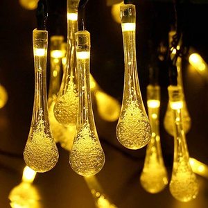 Lampe solaire en forme <span class=keywords><strong>de</strong></span> <span class=keywords><strong>goutte</strong></span> d'eau 6M, 30led, forme <span class=keywords><strong>de</strong></span> <span class=keywords><strong>goutte</strong></span> d'eau, féerique, pour décoration <span class=keywords><strong>de</strong></span> jardin, fête, cour, noël et décoration, livraison gratuite - Product Image 2