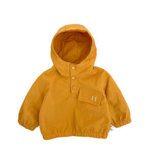 Vente en gros usine/OEM – Ensemble veste coupe-vent en nylon à capuche pour garçons, automne et printemps, fin, décontracté, teint en pièce, élégant - Product Image 5