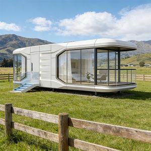 Cabines de glamping modulaires préfabriquées en conteneurs, maison capsule spatiale - Product Image 4