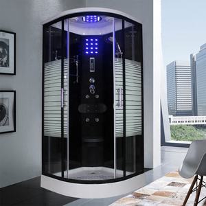 Cabine <span class=keywords><strong>de</strong></span> douche moderne en verre trempé étanche pour hôtel, douche d'angle coulissante sur mesure, douche walk-in - Product Image 5