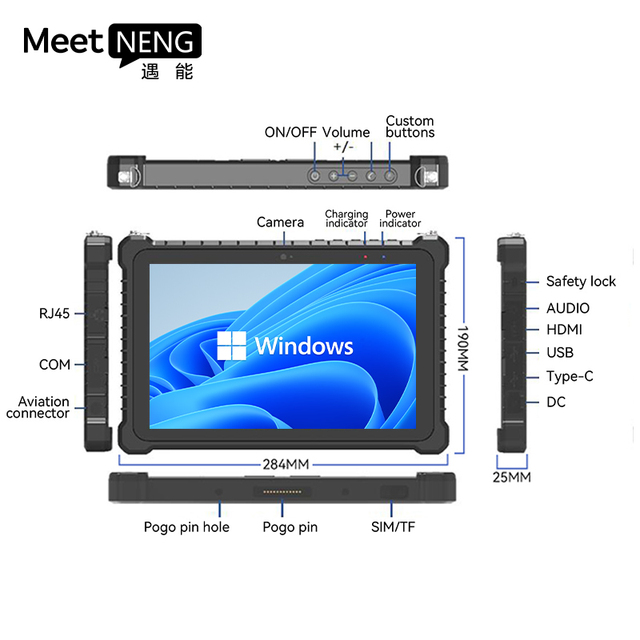 Y6-I10A windows I7 Industrial Android Rugged Tablet Pc 12000 Mha Nfc Rugged Tablet RK3588 Ip67 Waterproof 4g 10" Rugged Tablet